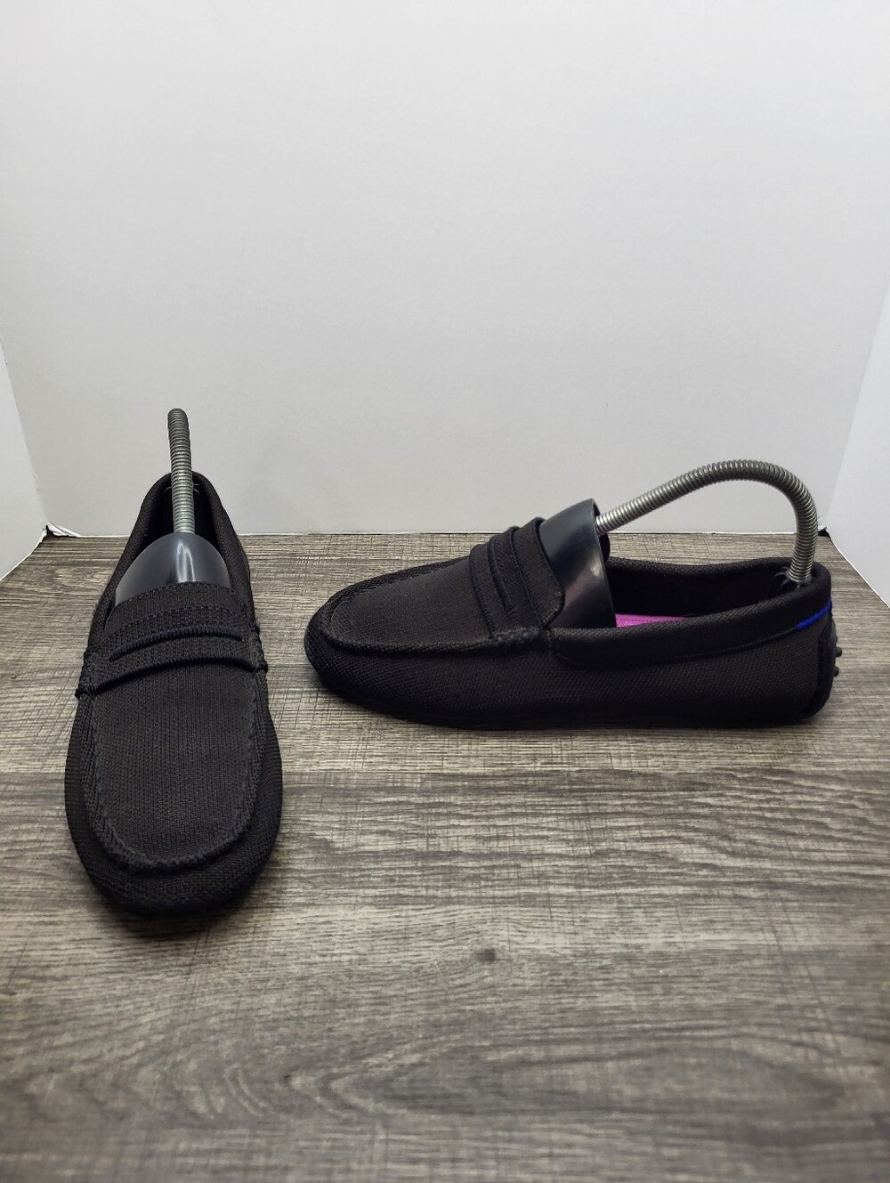 Rothy's The Driver Knit Driving Loafer Flats Slip On Black Women’s Size 8